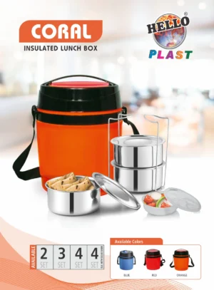 Coral Insulated Lunch Box