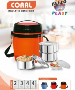 Coral Insulated Lunch Box