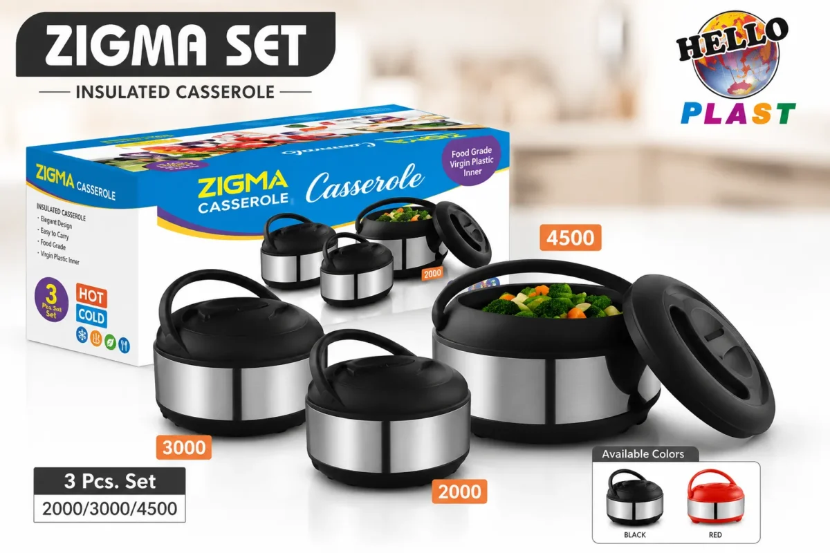 Zigma Casserole set keeps food fresh.