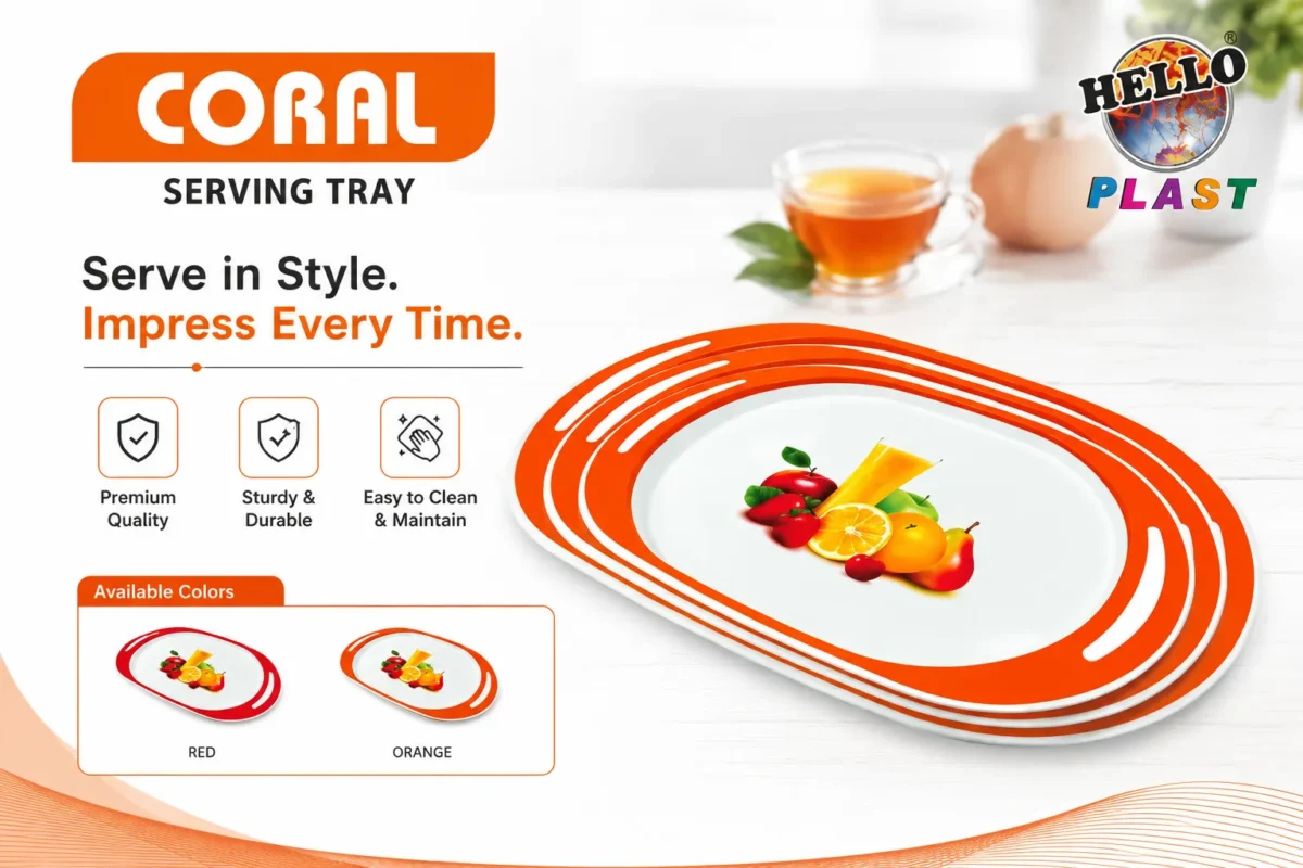 Coral Serving Tray