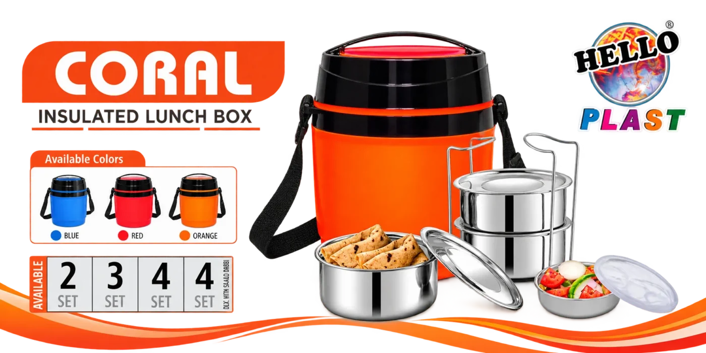 Coral Lunch Box by HelloPlast.