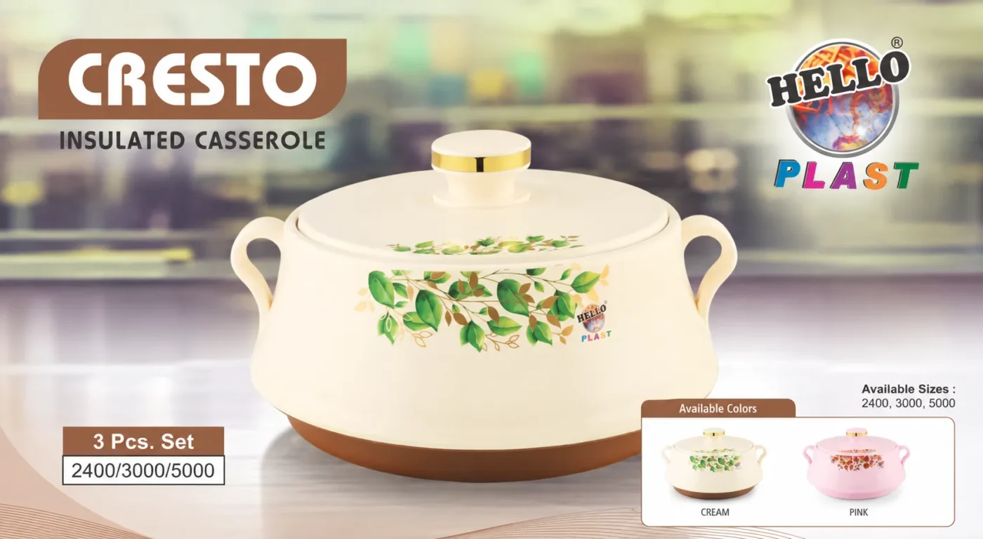 Cresto Insulated Casserole is a product from HelloPlast.