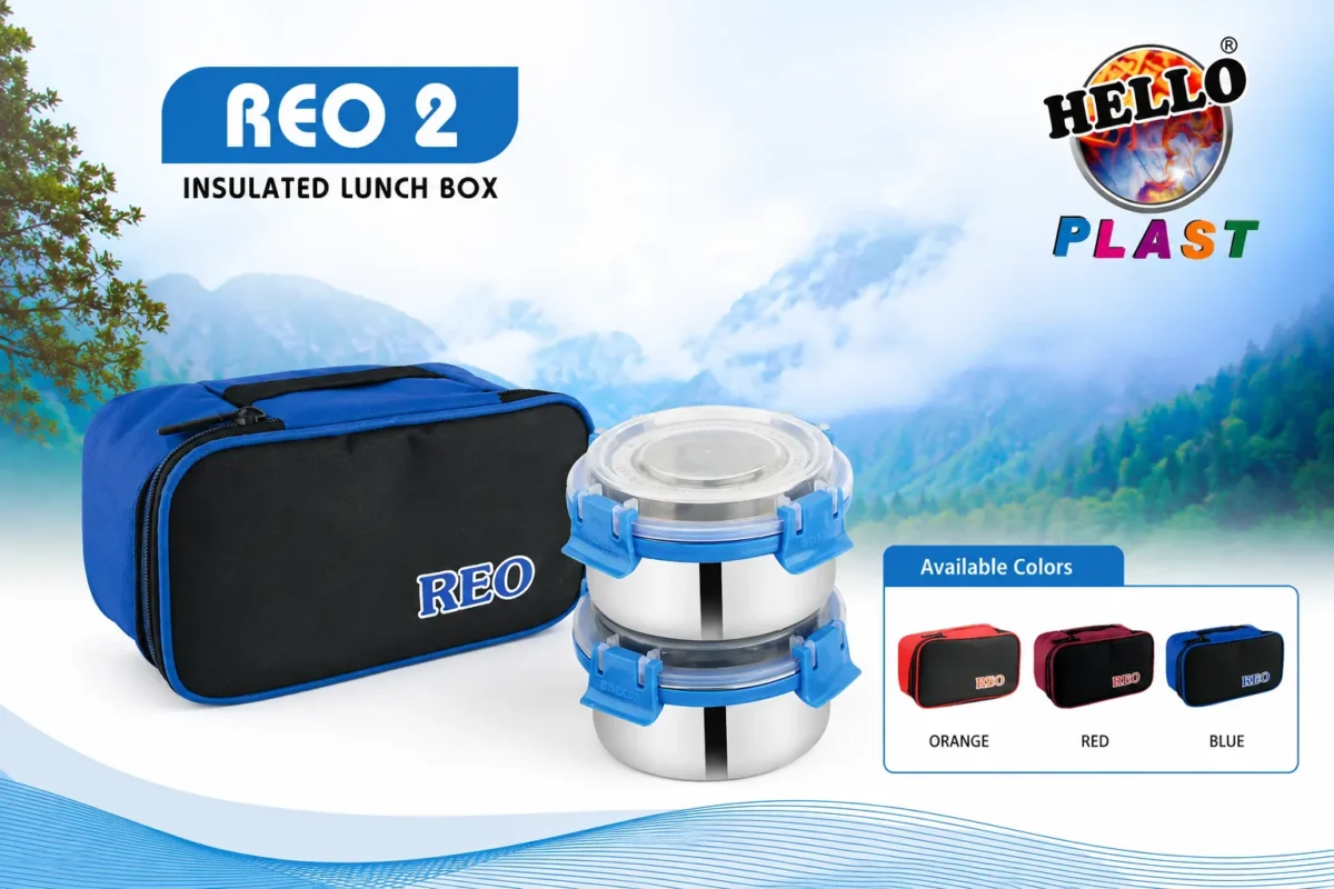 Reo 2 Insluated Lunch Box is Eco-friendly gift from HelloPlast.