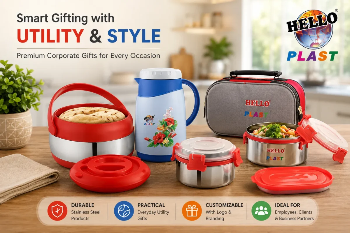 Stainless steel gift items for employees.