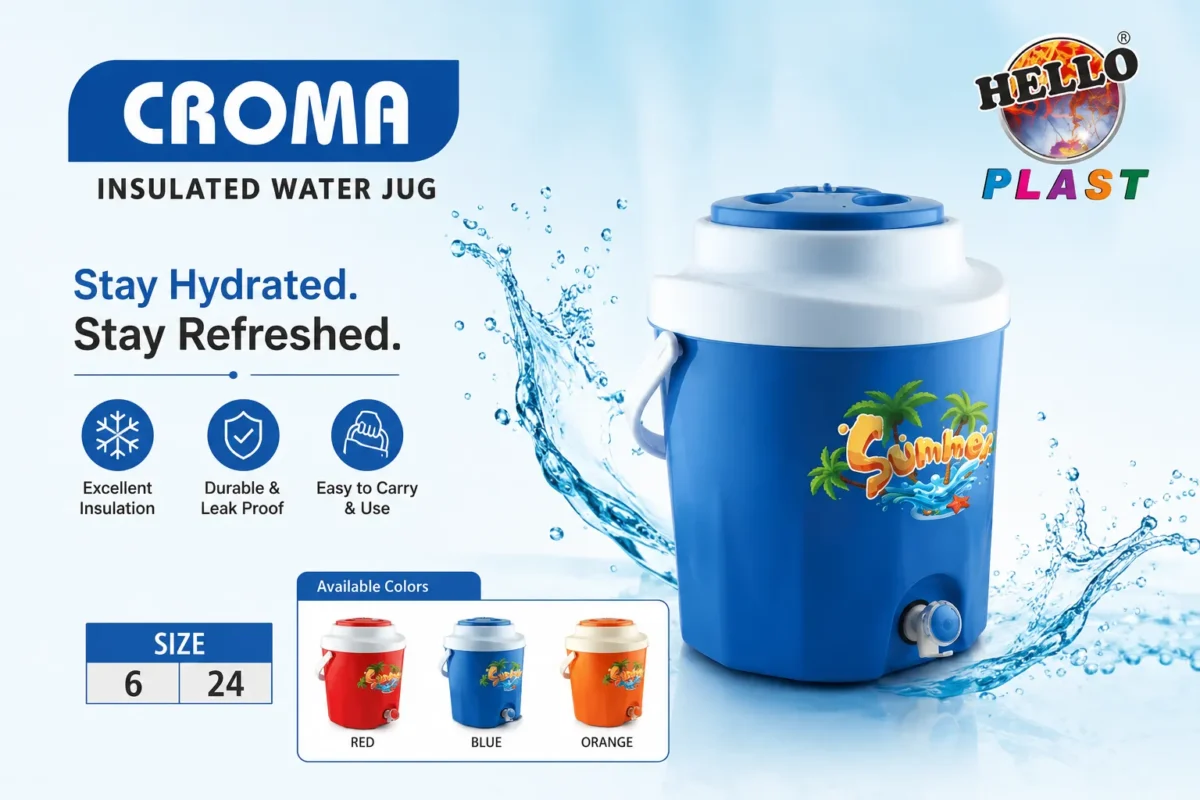 Croma Insulated Water Jug by HelloPlast.